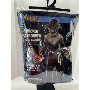 NEW Spirit Sweet Scarecrow Adult Women S/M 2-8 Pumpkin Halloween 4 Piece Set!‎